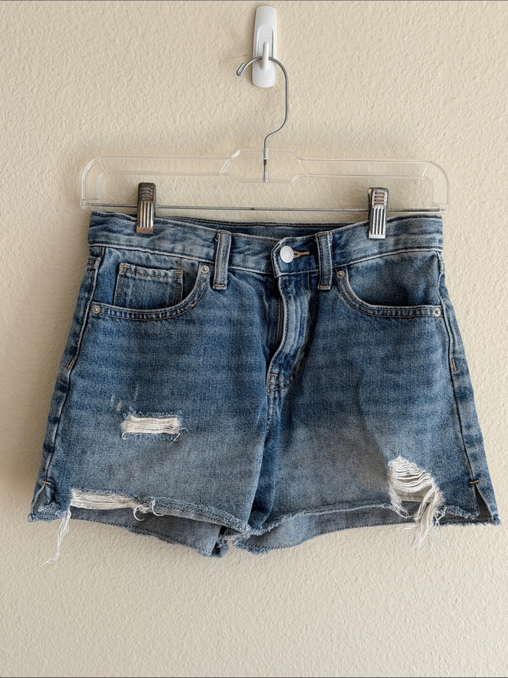 Old Navy Distressed Blue Denim Cutoff Shorts